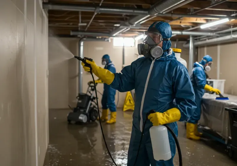 Basement Sanitization and Antimicrobial Treatment process in Door County, WI